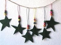 petunia Felt and Bead Stars